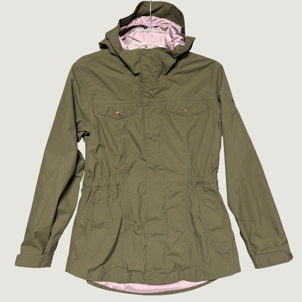 The‎ North Face Girls XL 18 DryVent Hooded Rain Jacket Olive Green Parka Coat